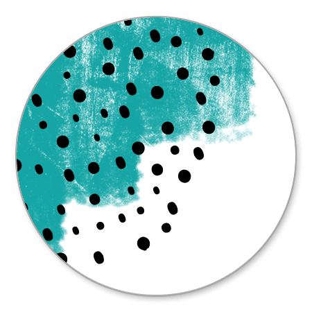 Verfstrepen turquoise